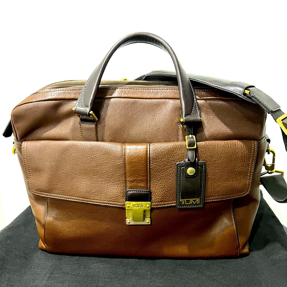 Tumi Brown Leather Laptop Bag